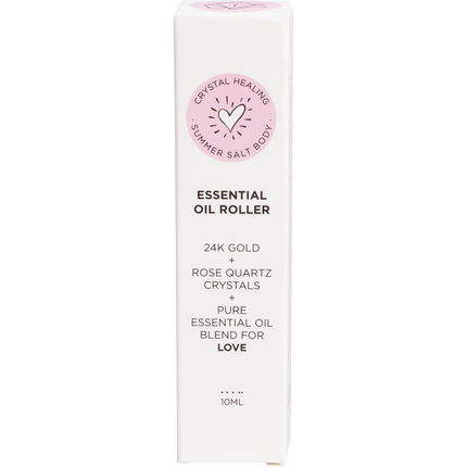 Essential Oil Roller 24K Gold Love Rose Quartz