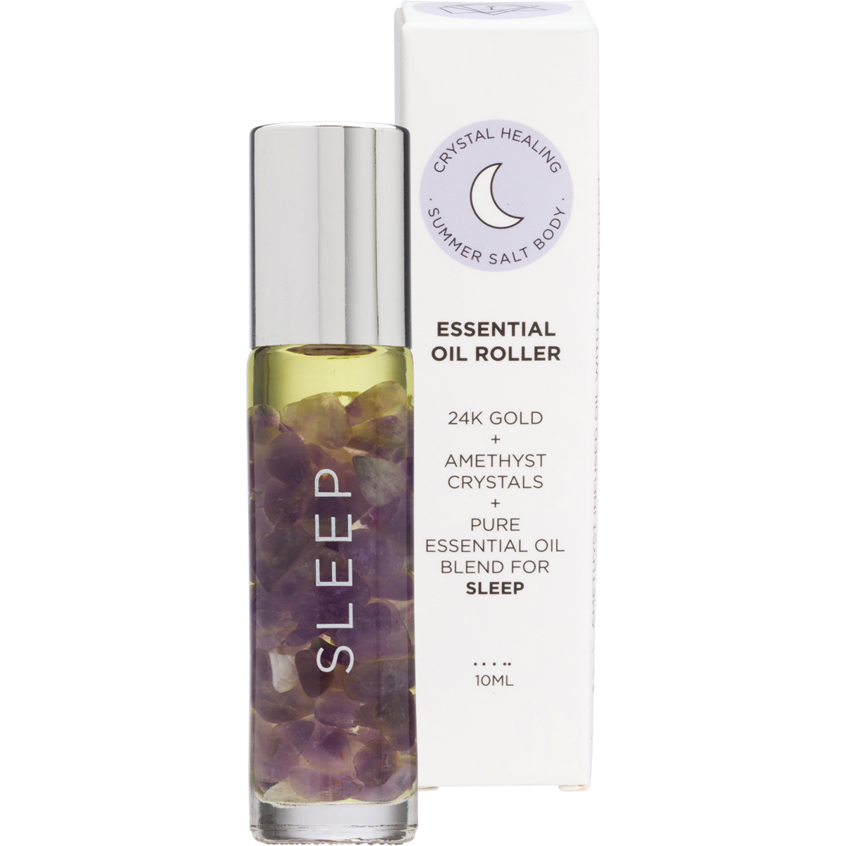 Essential Oil Roller 24K Gold Sleep Amethyst