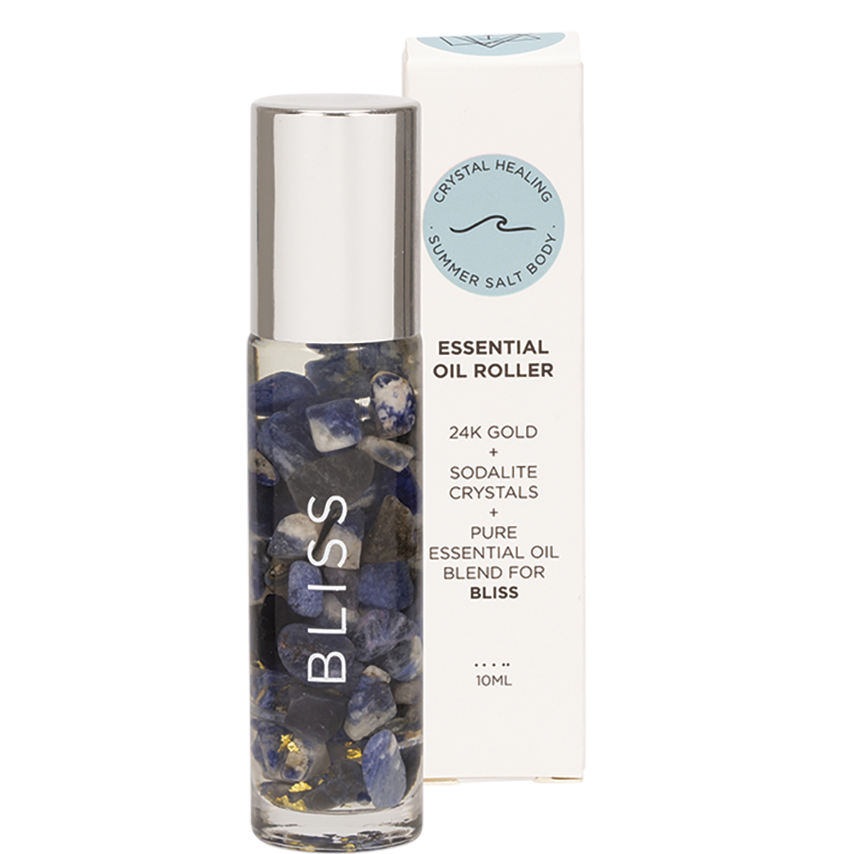 Essential Oil Roller 24K Gold Bliss Sodalite