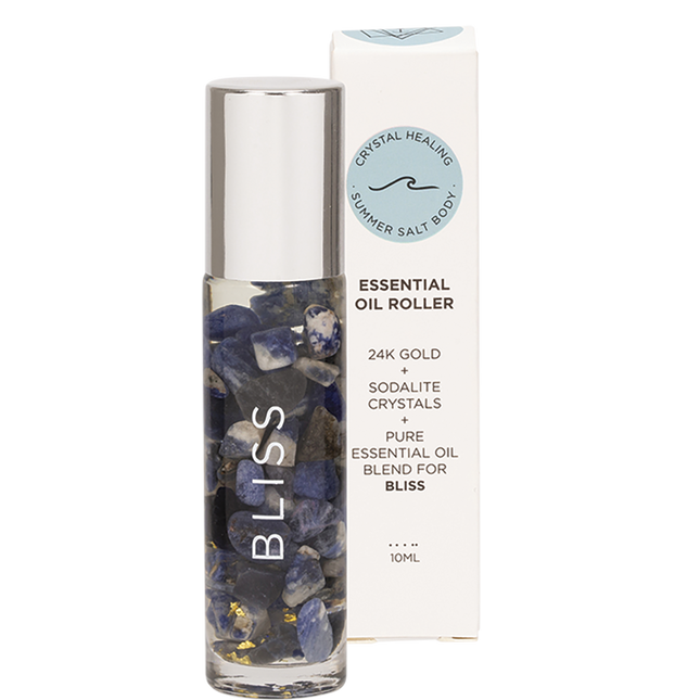 Essential Oil Roller 24K Gold Bliss Sodalite