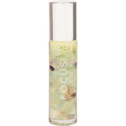 Essential Oil Roller 24K Gold Focus Rainbow Fluorite