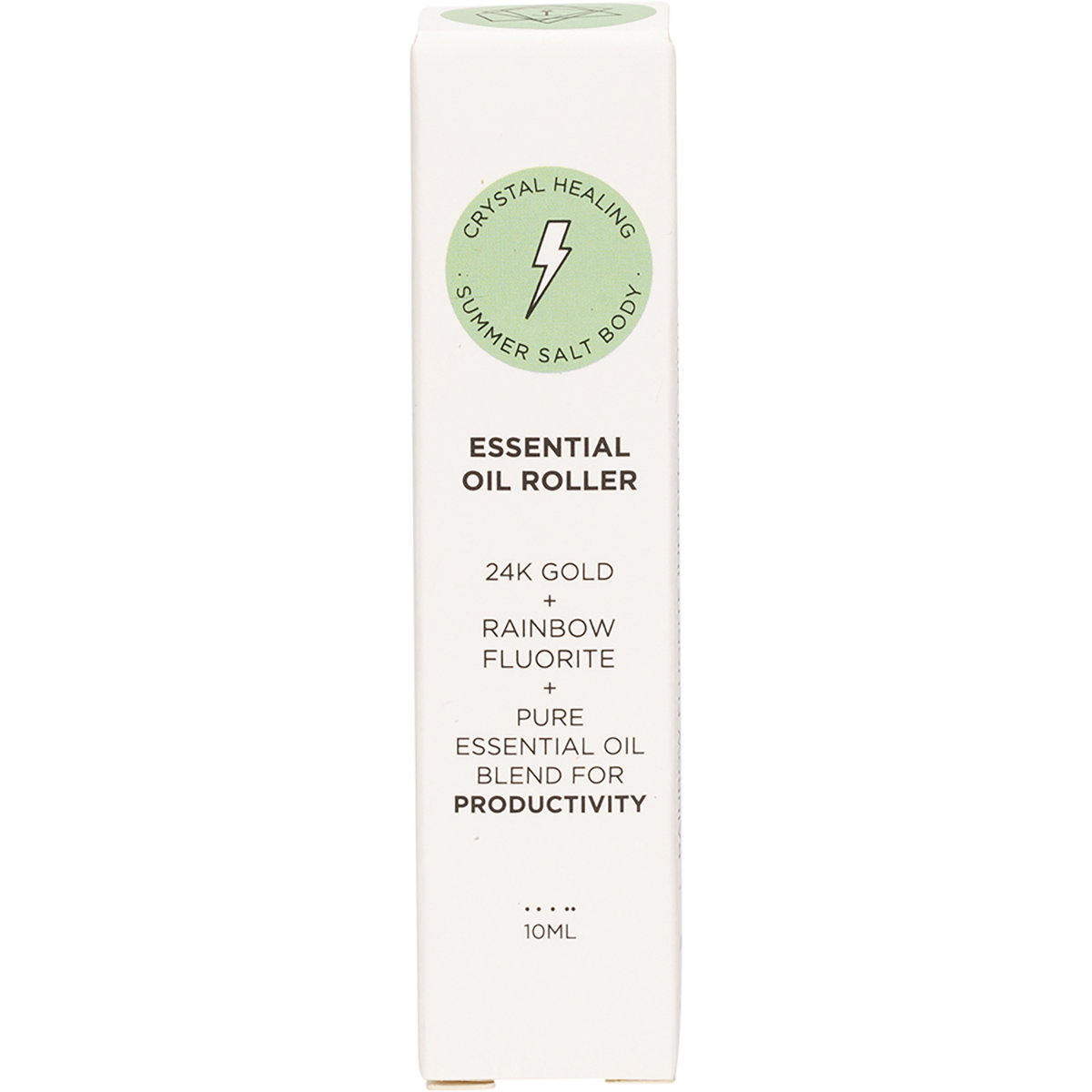 Essential Oil Roller 24K Gold Focus Rainbow Fluorite