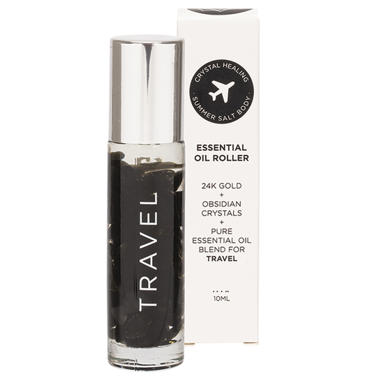 Essential Oil Roller 24K Gold Travel Obsidian