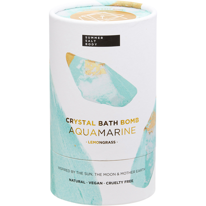 Crystal Bath Bomb Aquamarine Lemongrass
