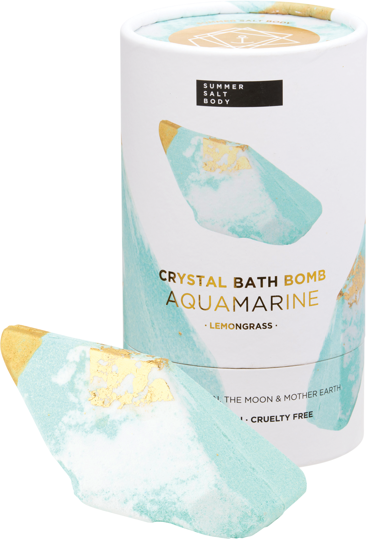 Crystal Bath Bomb Aquamarine Lemongrass