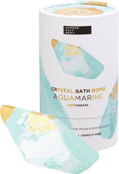 Crystal Bath Bomb Aquamarine Lemongrass