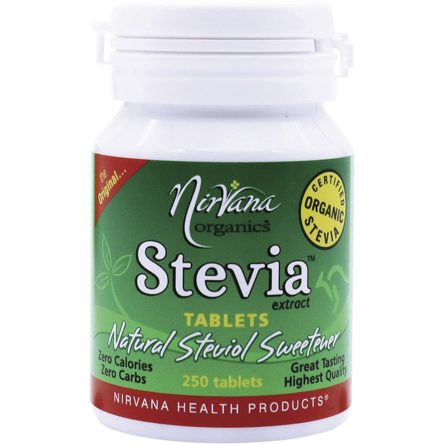 Nirvana Organics Stevia Tablets in a convenient pack