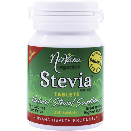 Nirvana Organics Stevia Tablets in a convenient pack