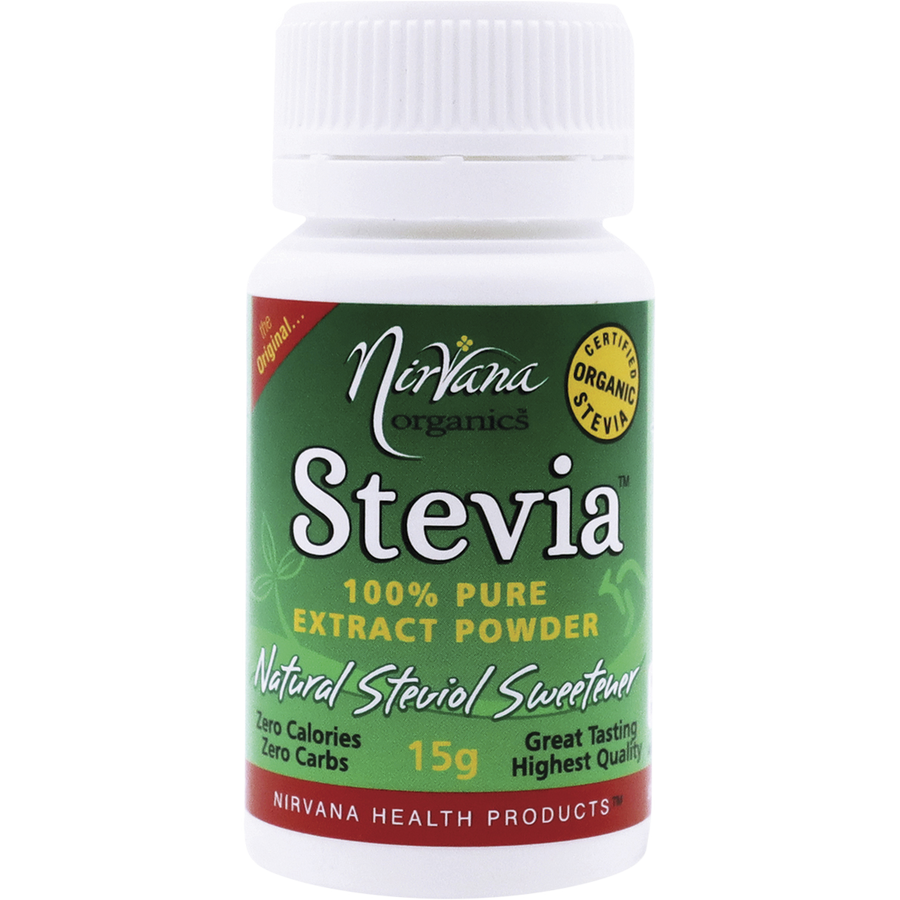 Nirvana Organics stevia powder pure extract in a pouch