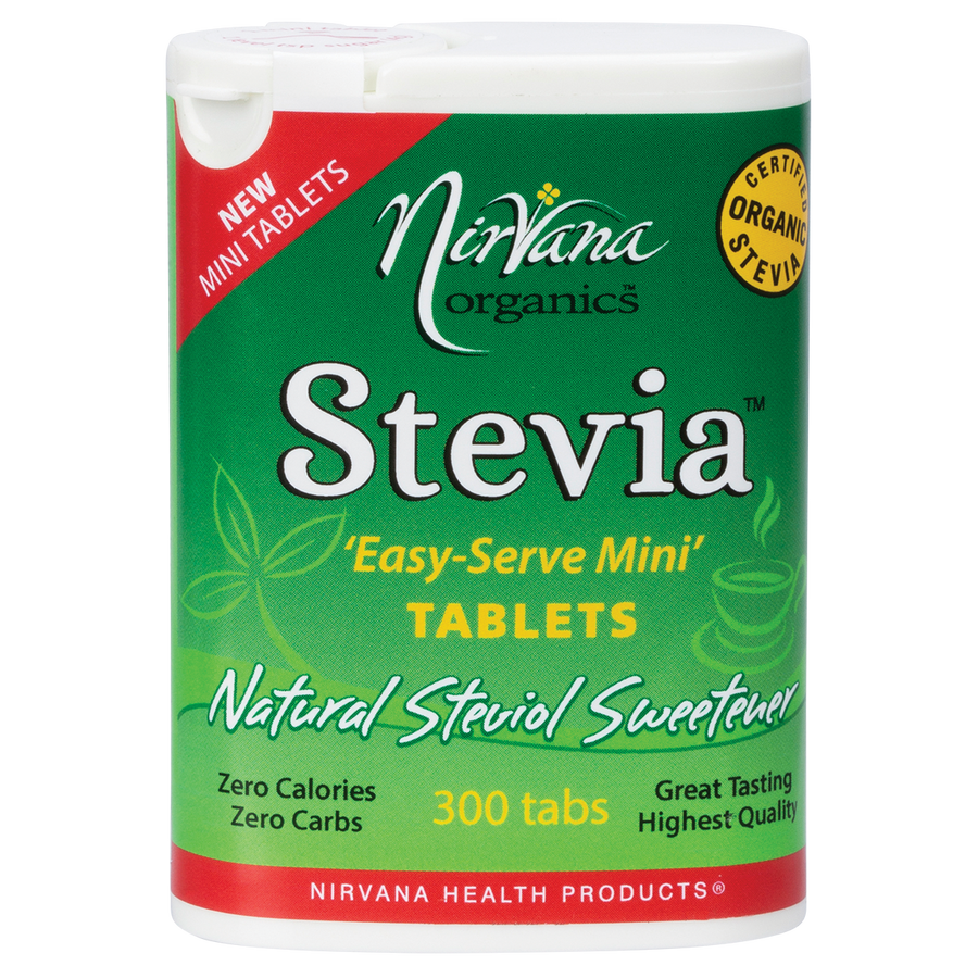 Nirvana Organics Stevia tablets in convenient mini size
