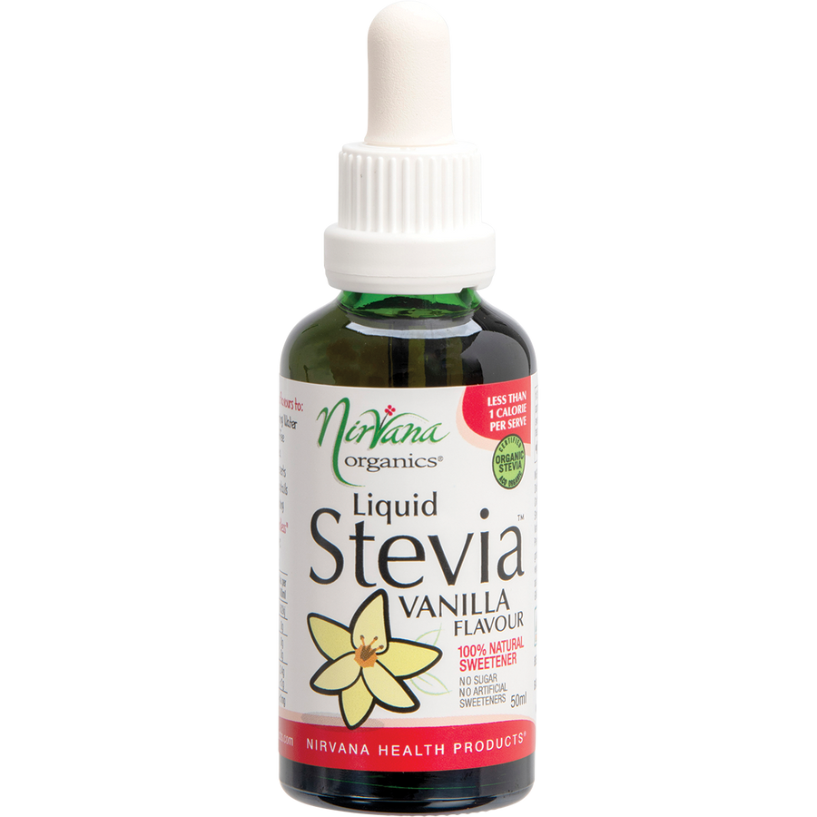 Nirvana Organics liquid stevia in vanilla flavor