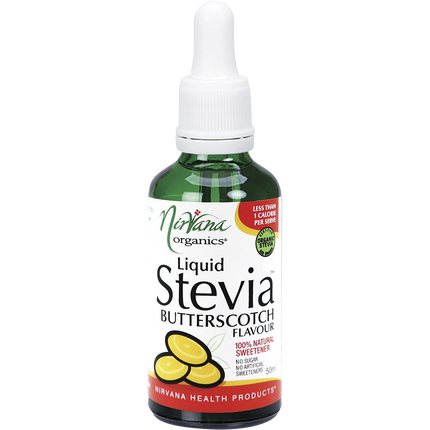 Nirvana Organics liquid stevia in butterscotch flavor