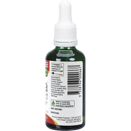 Nirvana Organics liquid stevia in butterscotch flavor