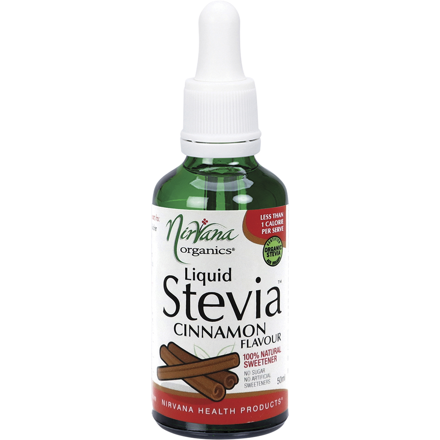 Nirvana Organics liquid stevia with cinnamon flavor