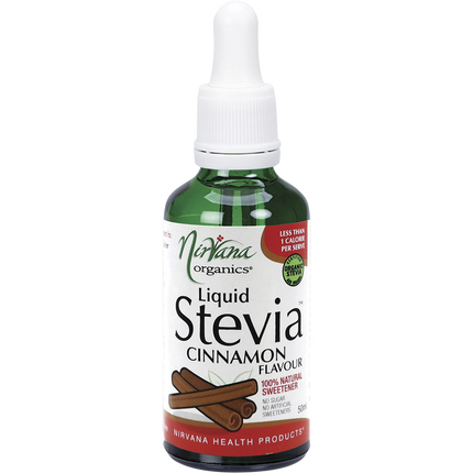 Nirvana Organics liquid stevia with cinnamon flavor