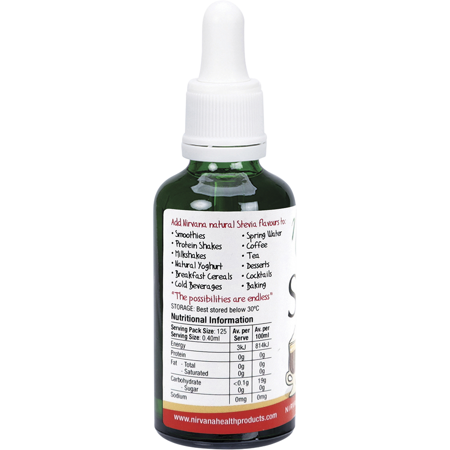 Nirvana Organics liquid stevia in Irish cream flavor