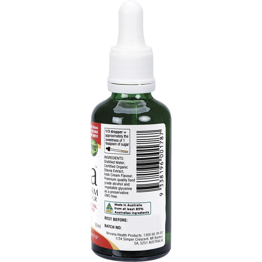 Nirvana Organics Liquid Stevia Irish Cream bottle