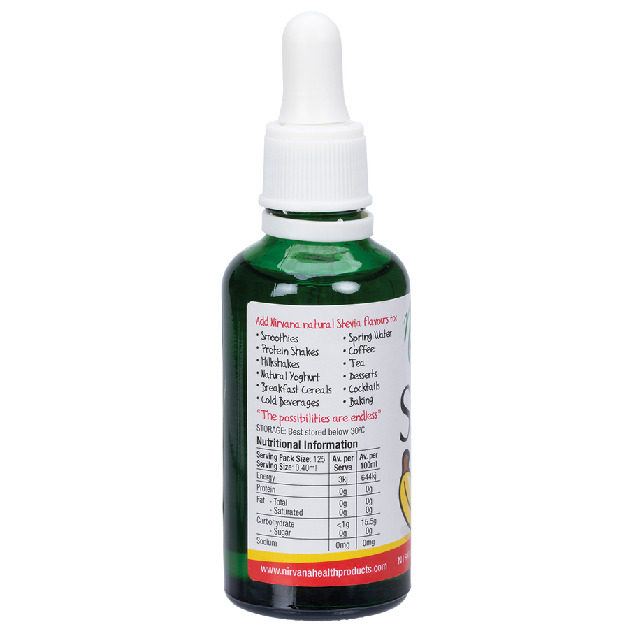 Nirvana Organics liquid stevia in banana flavor