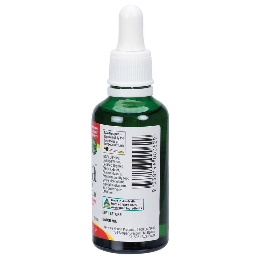 Nirvana Organics liquid stevia in banana flavor