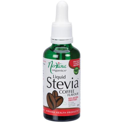 Nirvana Organics liquid stevia for sweetening coffee