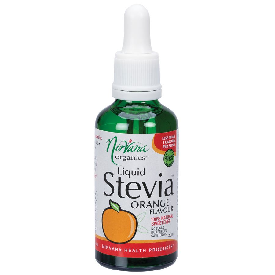 Nirvana Organics Liquid Stevia in refreshing orange flavor