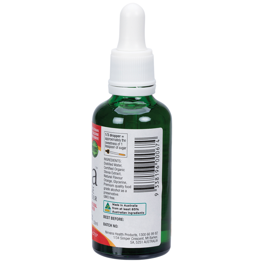 Nirvana Organics Liquid Stevia in orange flavor