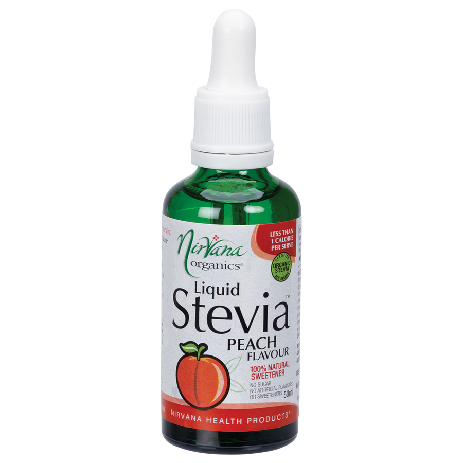 Nirvana Organics Liquid Stevia in peach flavor