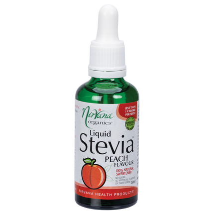 Nirvana Organics Liquid Stevia in peach flavor