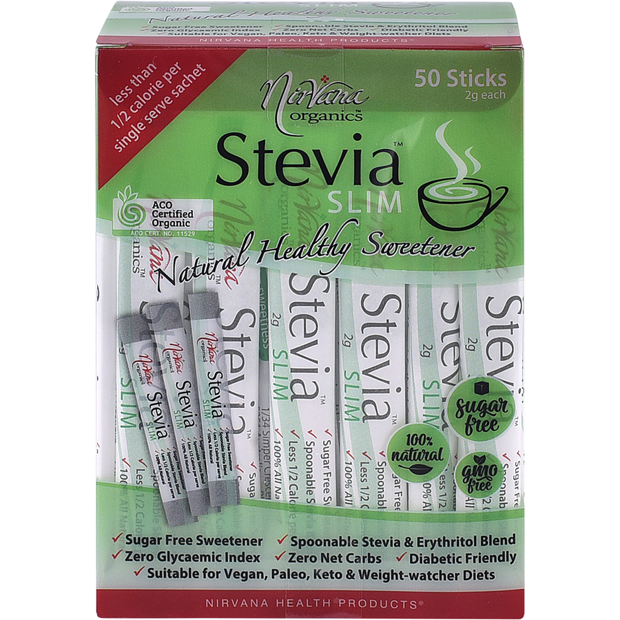 Nirvana Organics sweetener Stevia Slim Sticks pack
