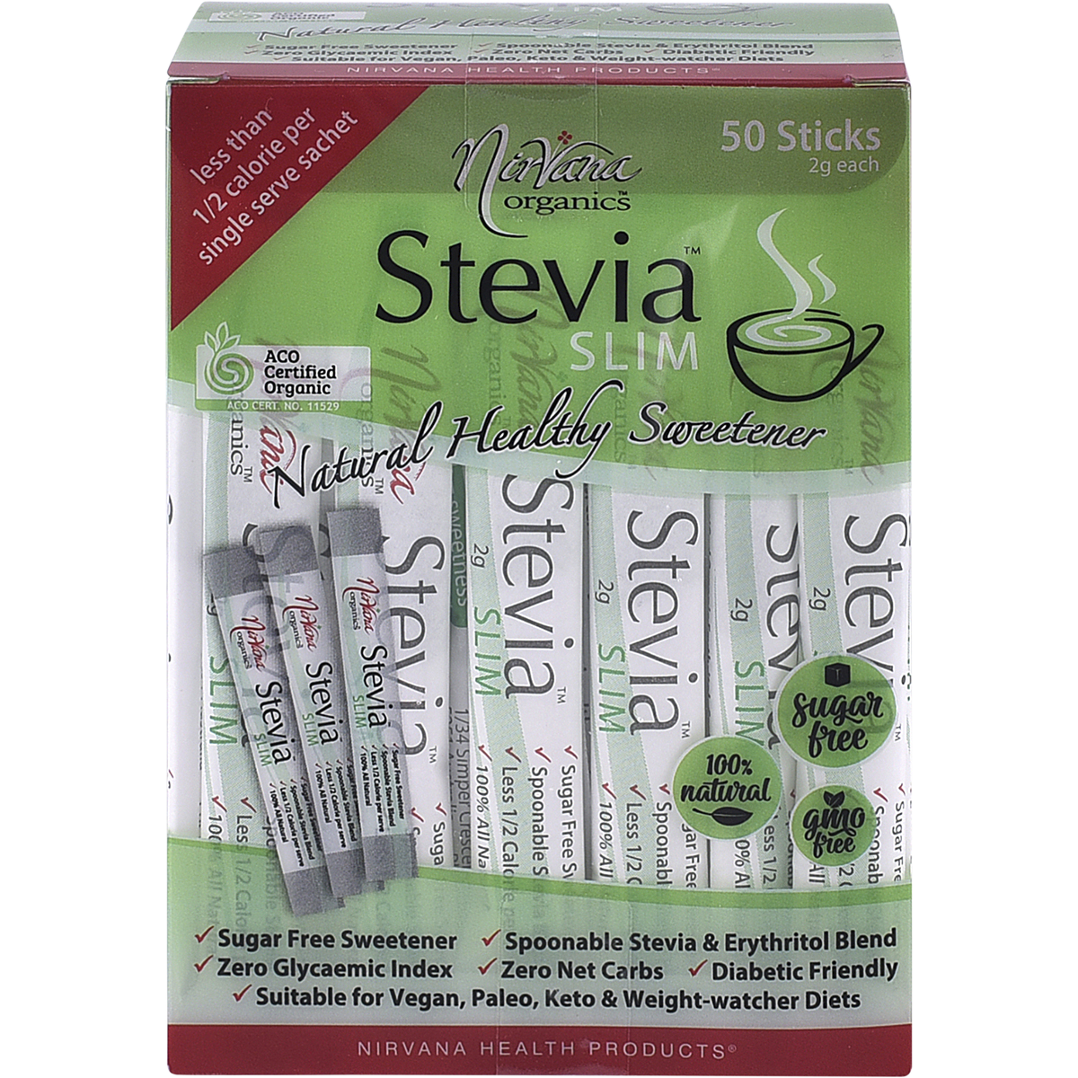 Stevia & Erythritol Sweetener Stevia Slim Sticks