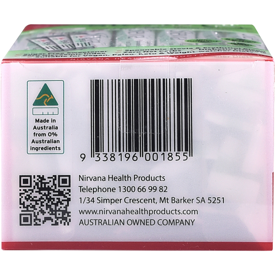 Nirvana Organics Stevia Slim Sticks natural sweetener packaging front view