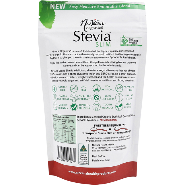 Stevia & Erythritol Sweetener Stevia Slim Spoonable