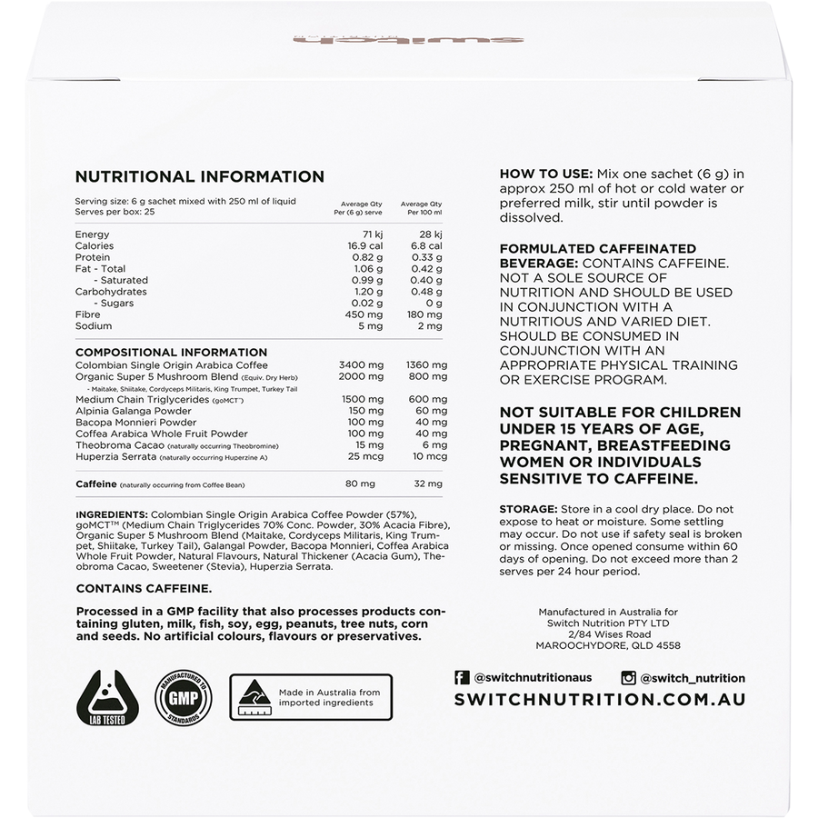 Coffee Mental Focus Elixir Naked Espresso