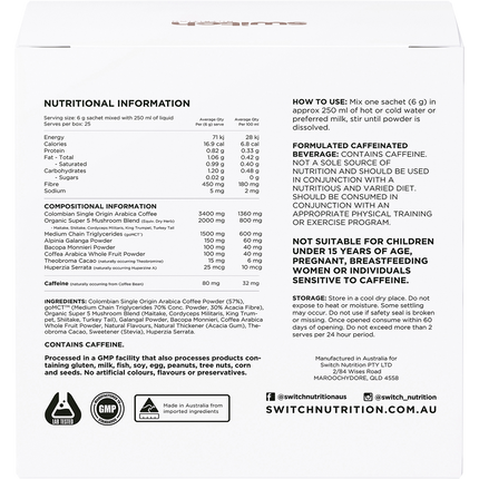 Coffee Mental Focus Elixir Naked Espresso