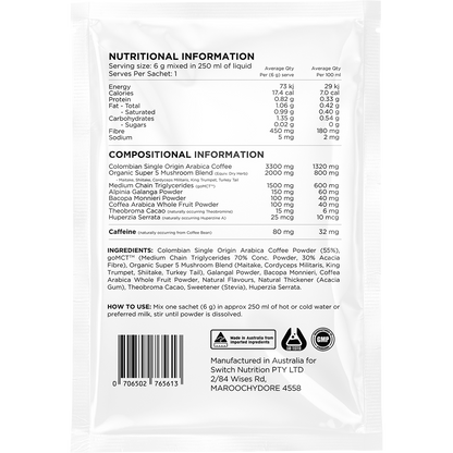 Coffee Mental Focus Elixir Espresso Sweetened