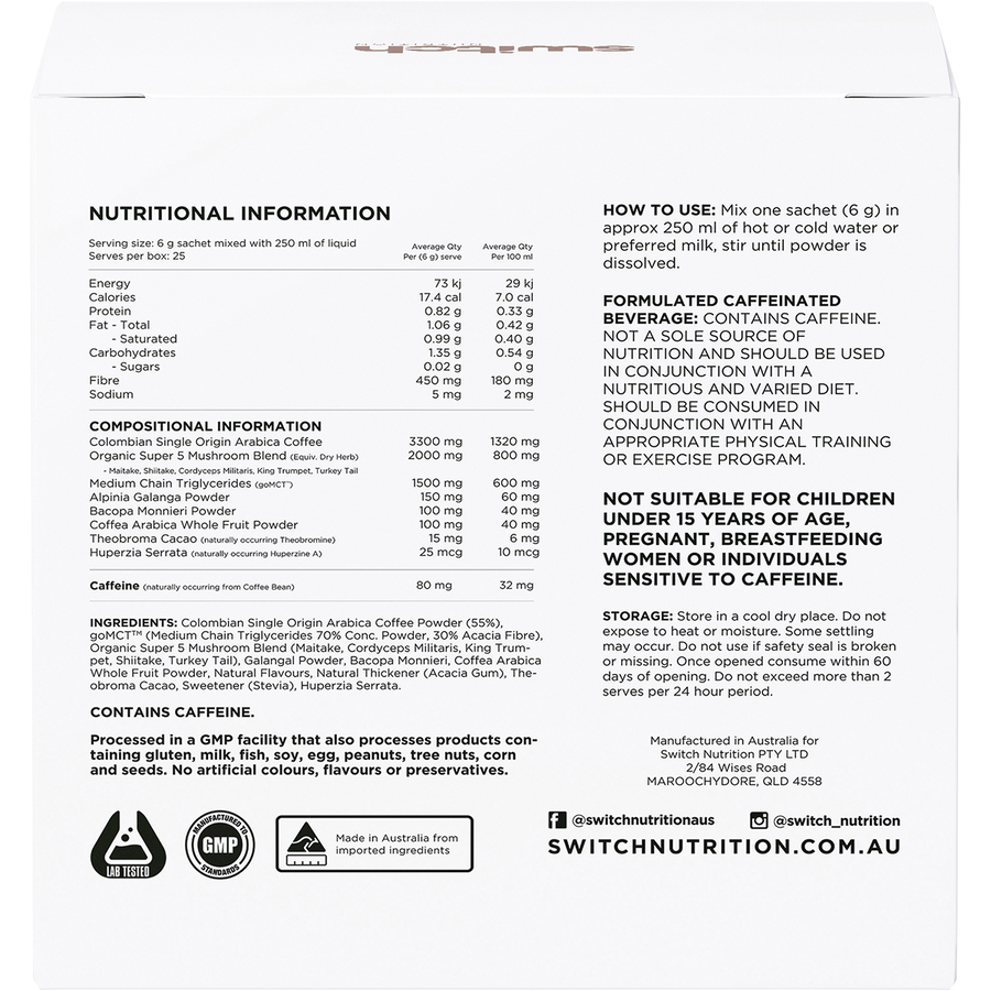 Coffee Mental Focus Elixir Espresso Sweetened