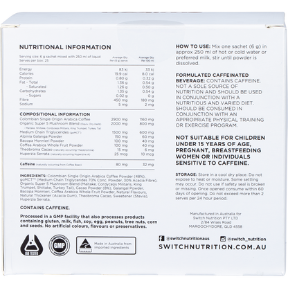 Coffee Mental Focus Elixir Cafe Mocha