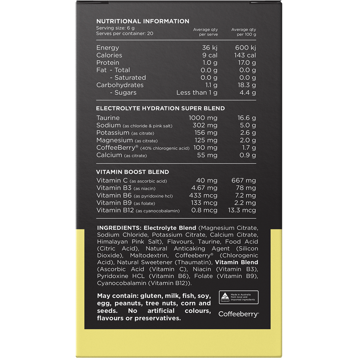 Hydrate Electrolytes No Added Sugar Lemon Lime