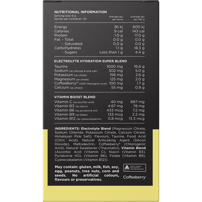 Hydrate Electrolytes No Added Sugar Lemon Lime