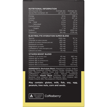 Switch Nutrition Hydrate Electrolytes No Added Sugar Mango Passionfruit