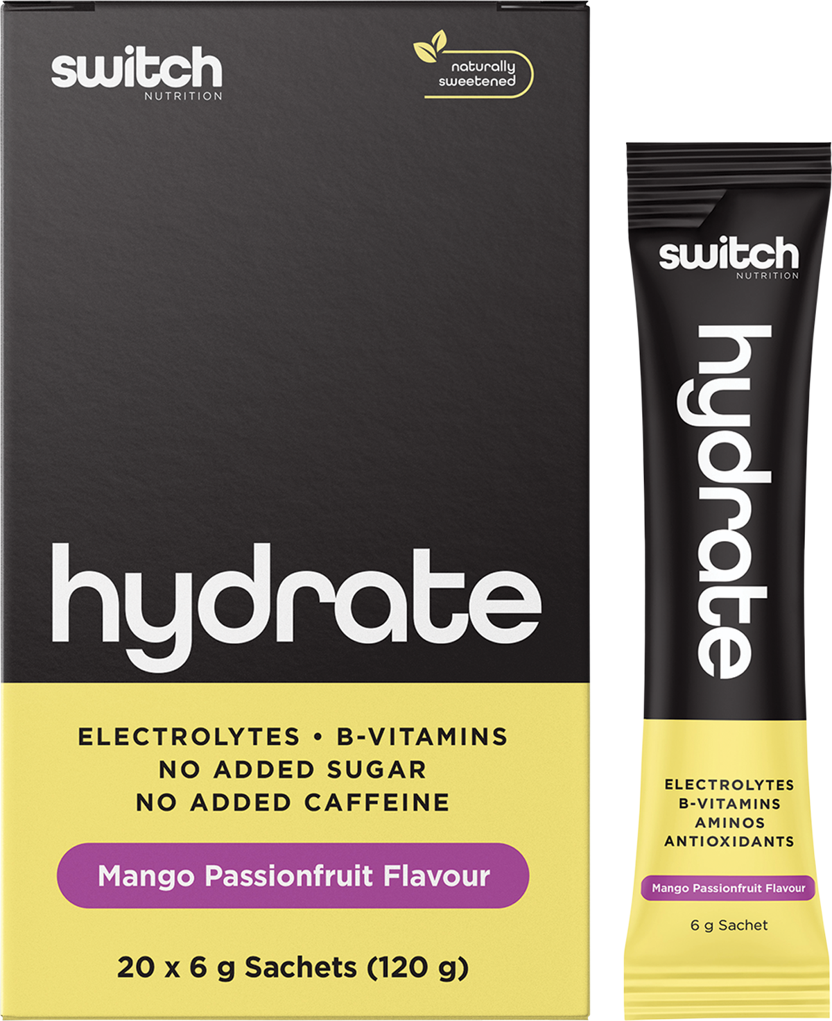 Hydrate Electrolytes No Added Sugar Mango Passionfruit