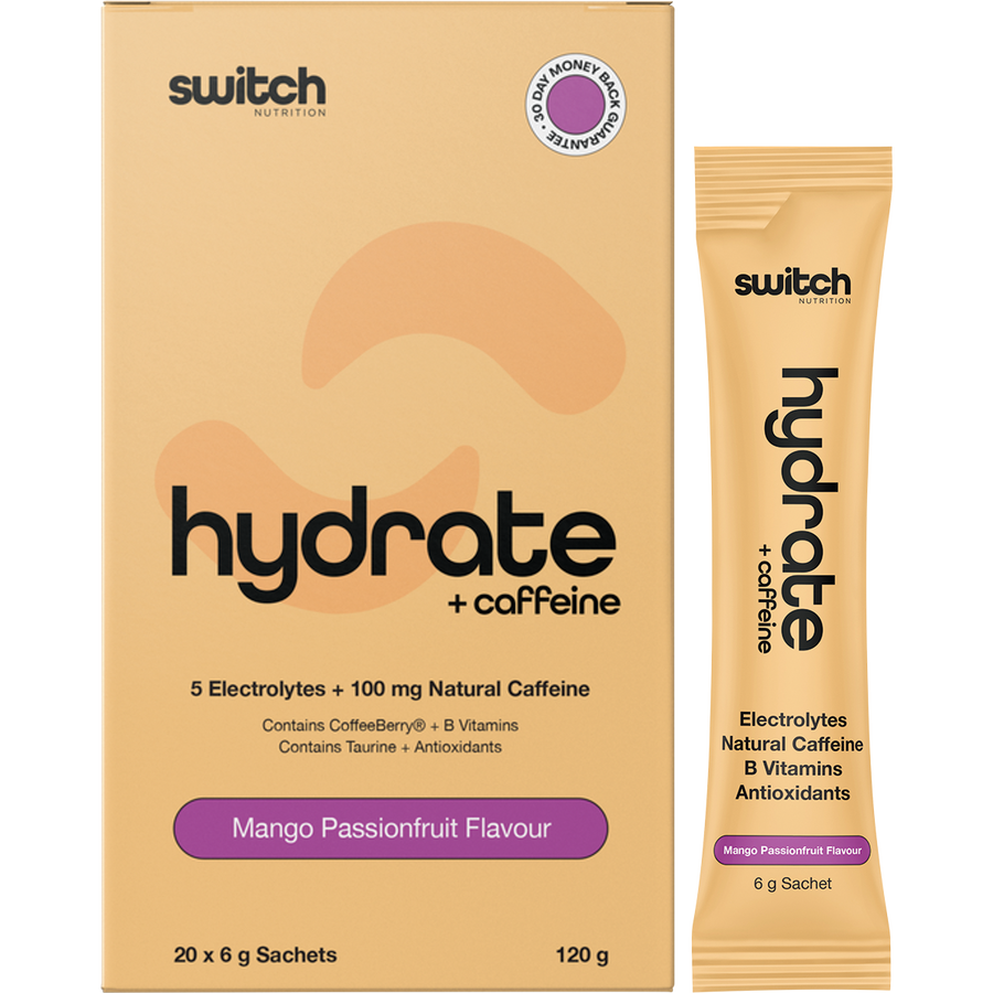 SWITCH NUTRITION Hydrate + Caffeine Mango Passionfruit Sachets