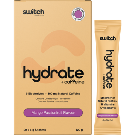 SWITCH NUTRITION Hydrate + Caffeine Mango Passionfruit Sachets