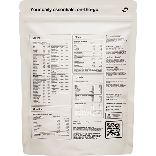 SWITCH NUTRITION Daily Essentials Sachets