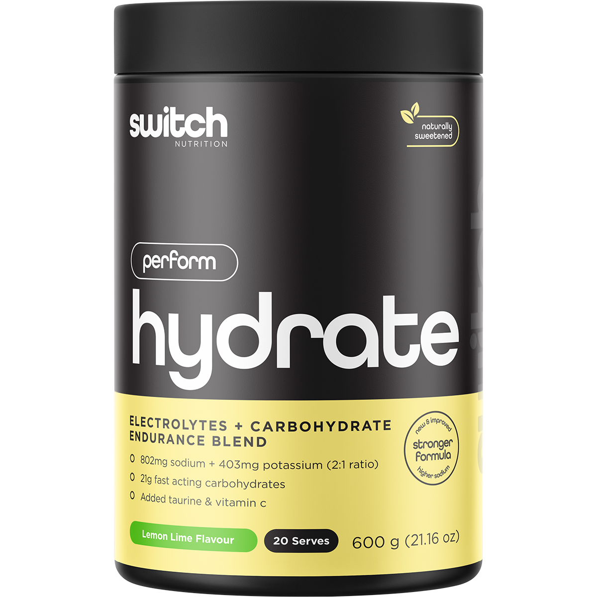 Hydrate Perform Electrolytes & Carbs Lemon Lime