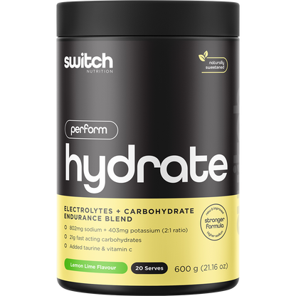 Hydrate Perform Electrolytes & Carbs Lemon Lime