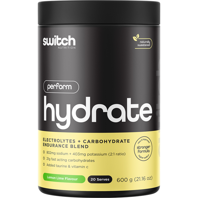Hydrate Perform Electrolytes & Carbs Lemon Lime