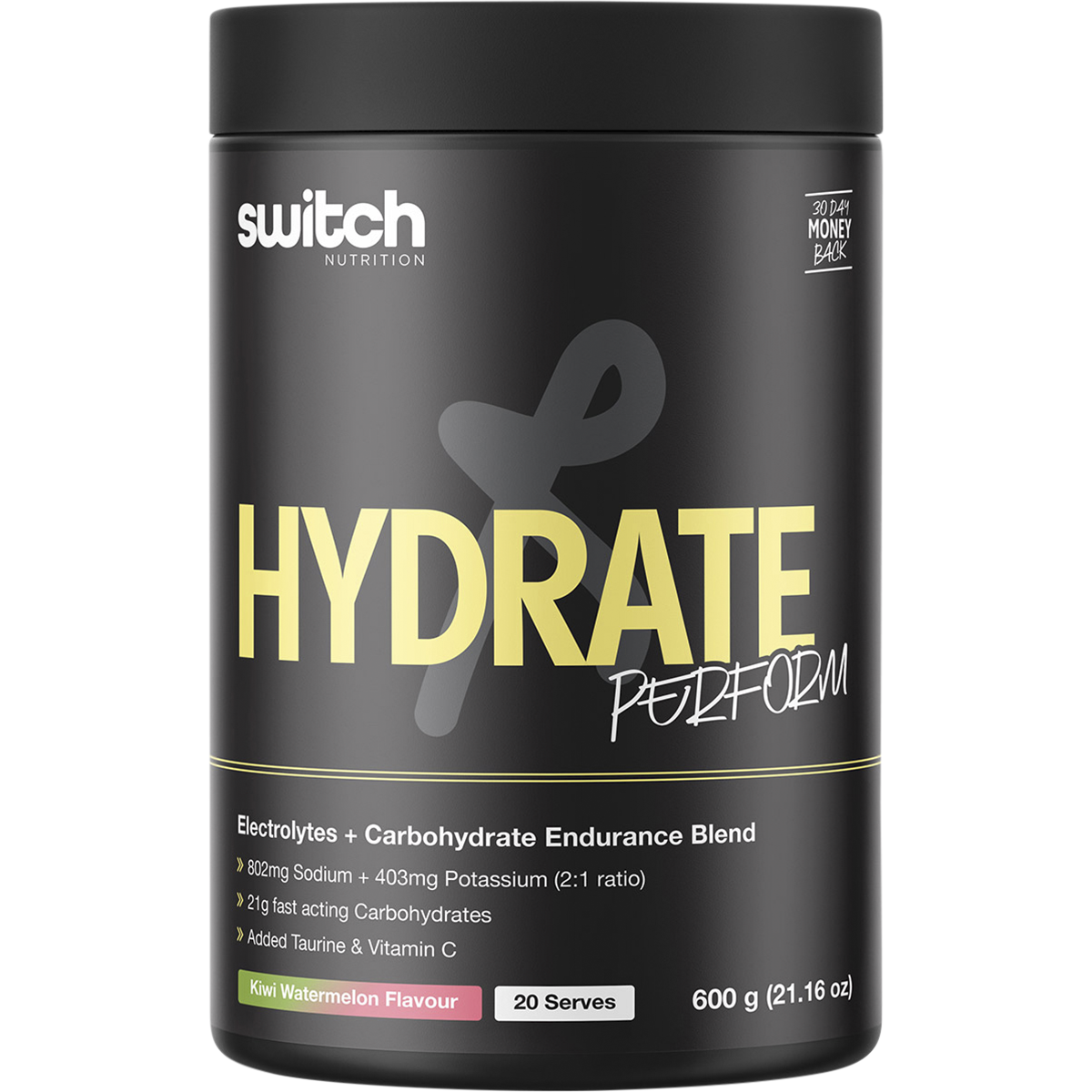 Hydrate Perform Electrolytes & Carbs Kiwi Watermelon