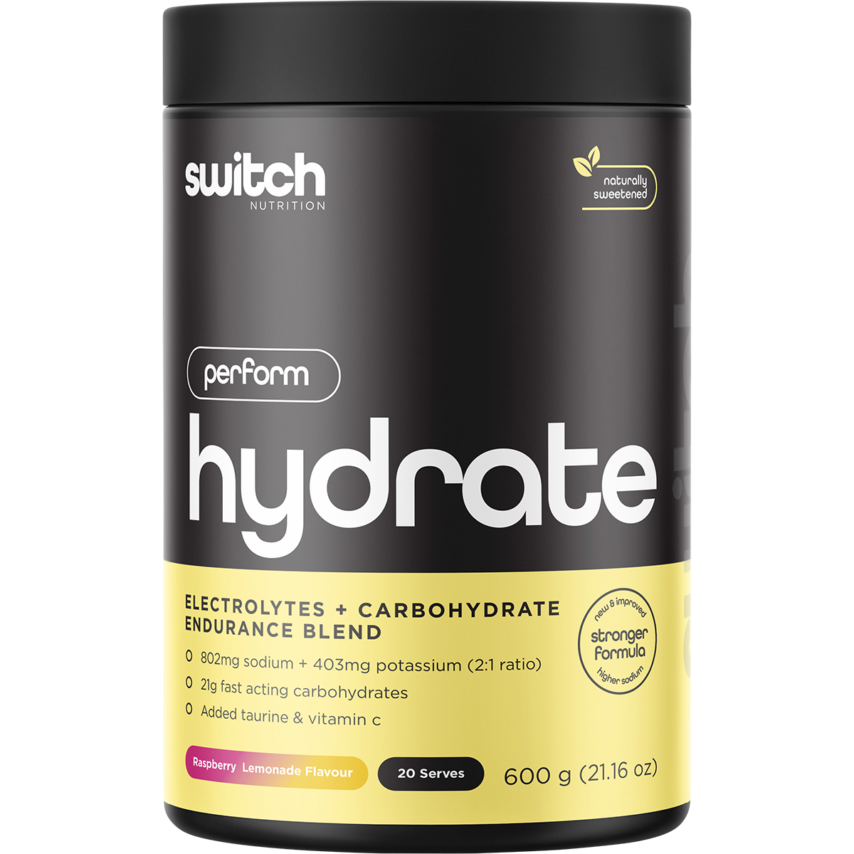 Hydrate Perform Electrolytes & Carbs Raspberry Lemonade