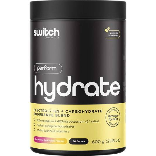 Hydrate Perform Electrolytes & Carbs Raspberry Lemonade
